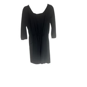 Rosebud Women's Black 3/4 Sleeve Elastic Waist Mini Dress Casual and Chic Size S